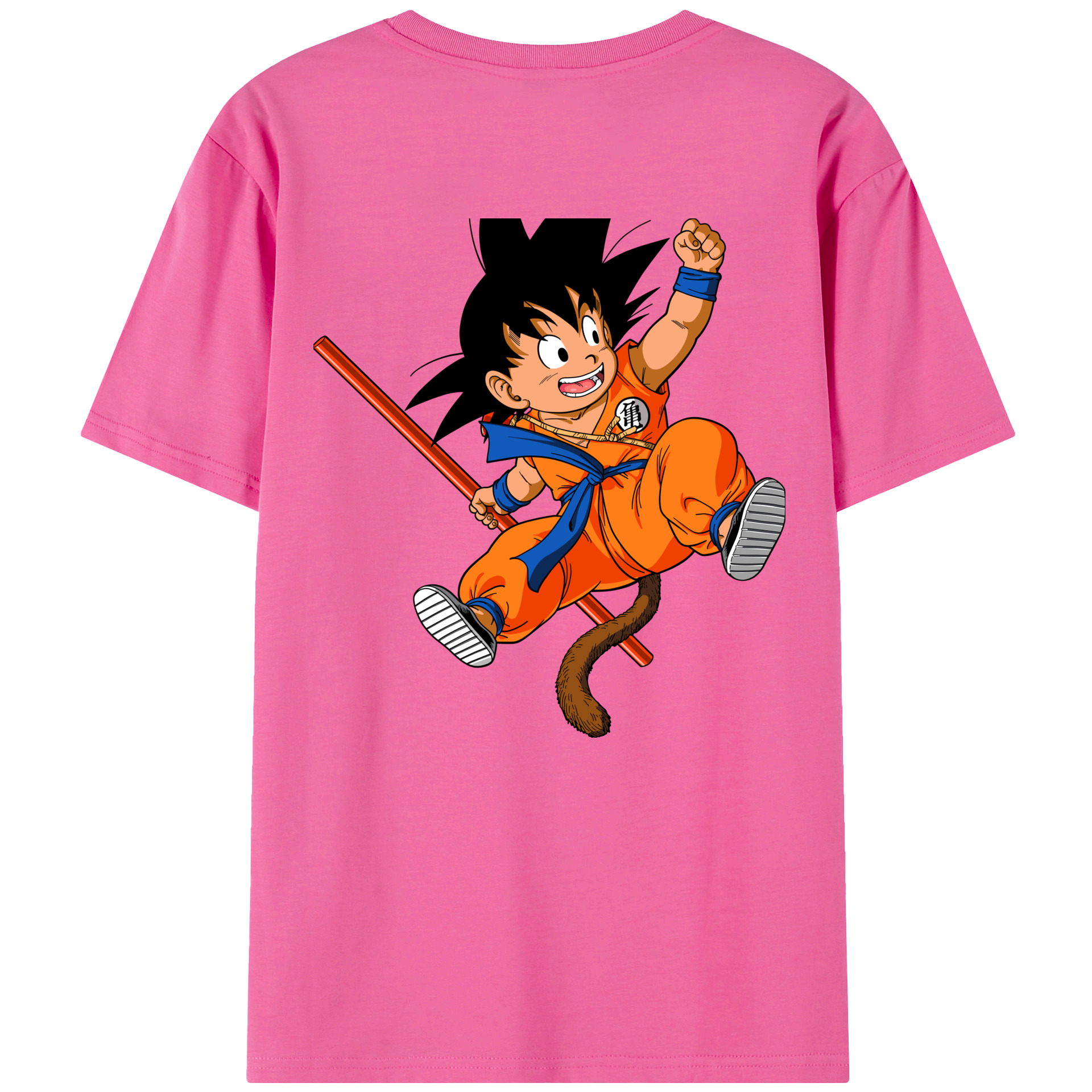 （画像用） ドラゴンボール 孫悟空（そん ごくう）Son Goku カカロット DRAGON BALL Kakarotto レディース半袖Tシャツ(バックプリント)